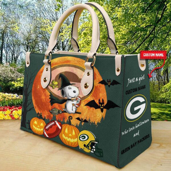 Green Bay Packers Halloween Leather Hand Bag Limited Edition AZDDLHB000044