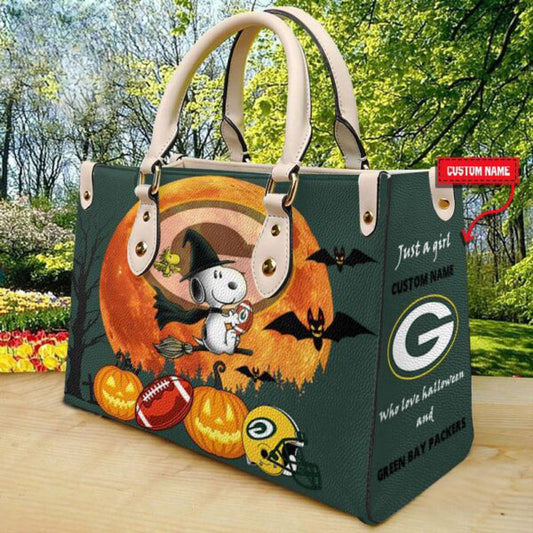 Green Bay Packers Halloween Leather Hand Bag Limited Edition AZDDLHB000044
