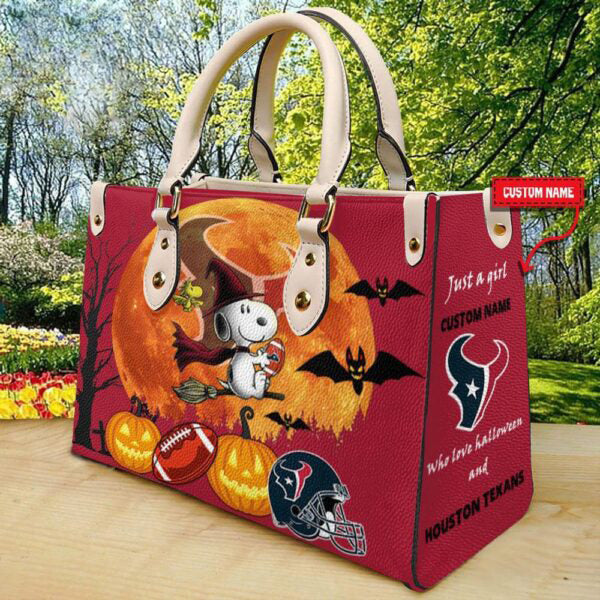 Houston Texans Halloween Leather Hand Bag Limited Edition AZDDLHB000045