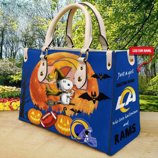 Los Angeles Rams Halloween Leather Hand Bag Limited Edition AZDDLHB000051