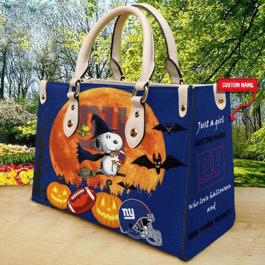 New York Giants Halloween Leather Hand Bag Limited Edition AZDDLHB000056