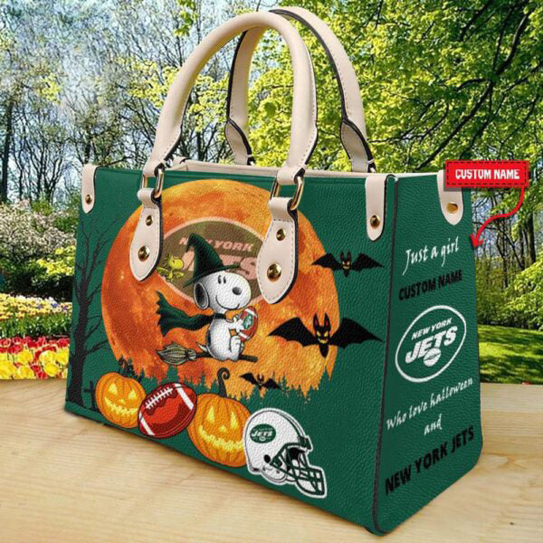 New York Jets Halloween Leather Hand Bag Limited Edition AZDDLHB000057