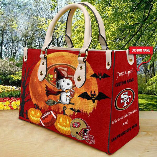 San Francisco 49ers Halloween Leather Hand Bag Limited Edition AZDDLHB000060