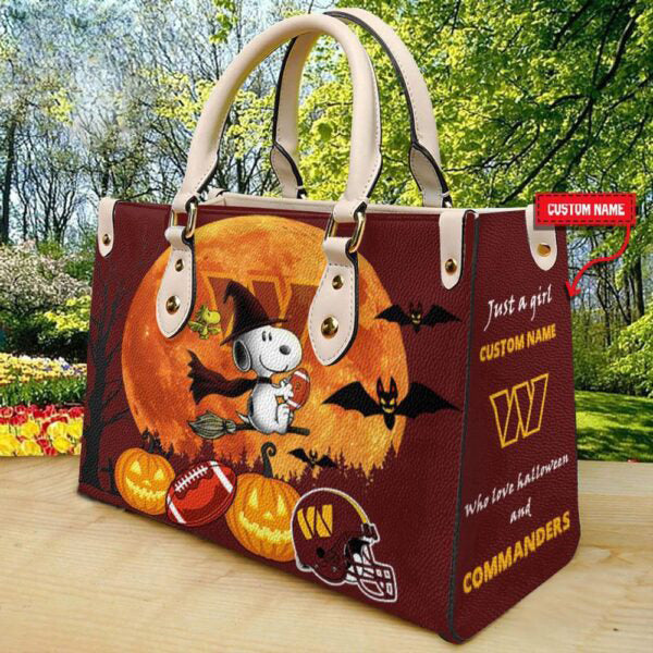 Washington Commanders Halloween Leather Hand Bag Limited Edition AZDDLHB000064