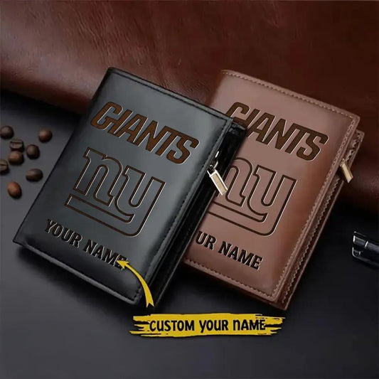 New York Giants Men’s Slim Vertical Leather Wallet Trending 2025 AZBTSVLW000007