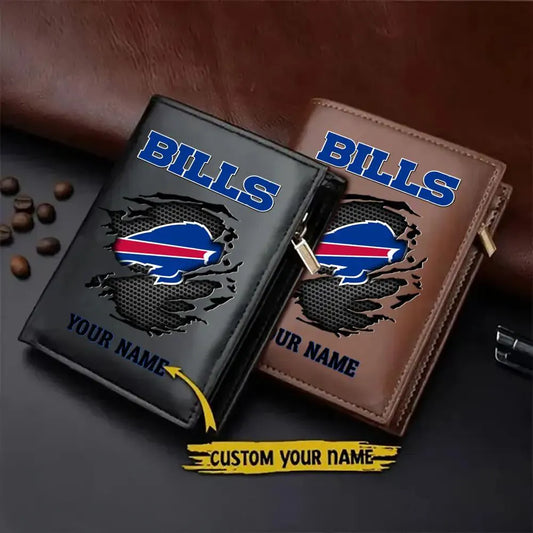 Buffalo Bills Men’s Slim Vertical Leather Wallet Trending 2025 AZBTSVLW000027