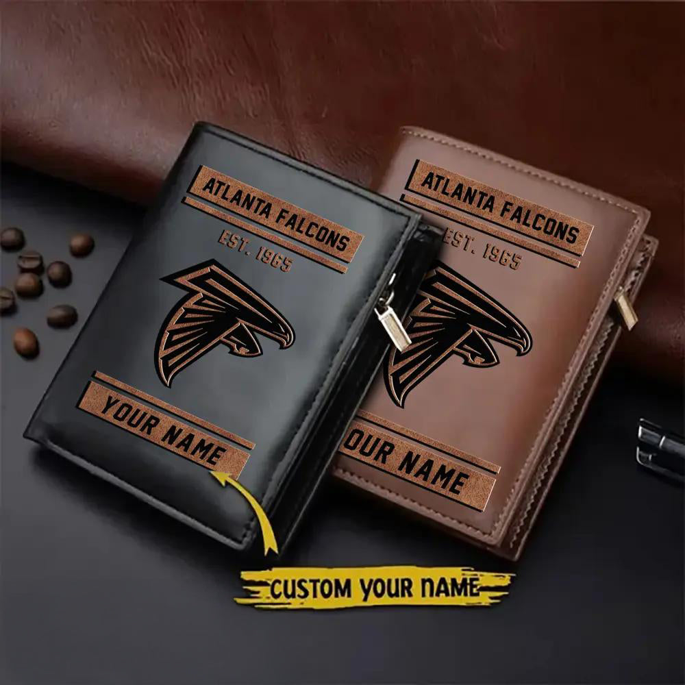 Atlanta Falcons Men’s Slim Vertical Leather Wallet Trending 2025 AZBTSVLW000054