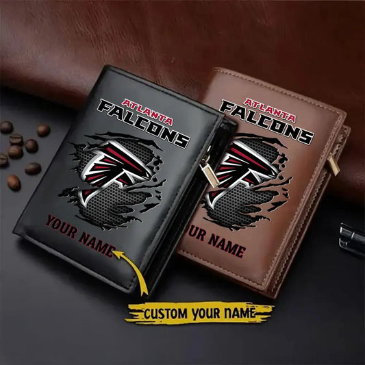 Atlanta Falcons Men’s Slim Vertical Leather Wallet Trending 2025 AZBTSVLW000055