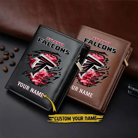 Atlanta Falcons Men’s Slim Vertical Leather Wallet Trending 2025 AZBTSVLW000056