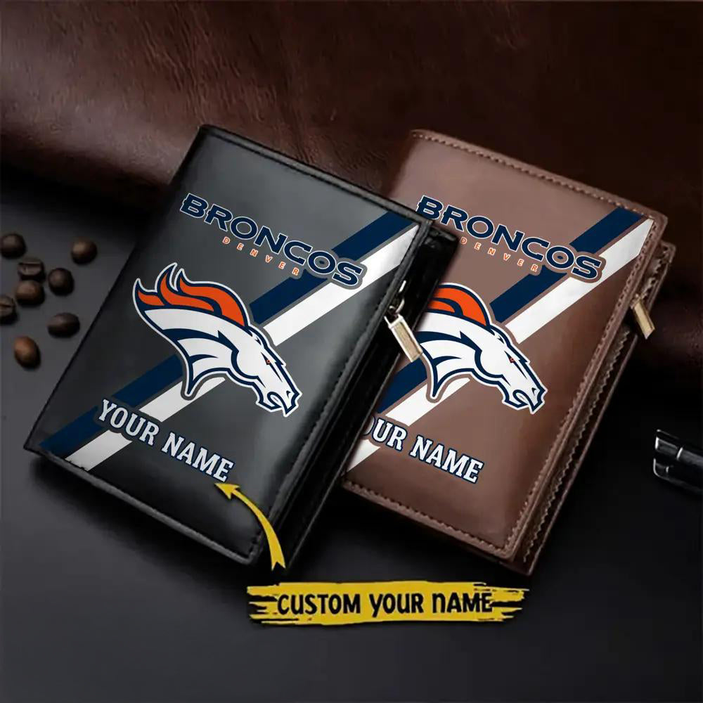 Denver Broncos Men’s Slim Vertical Leather Wallet Trending 2025 AZBTSVLW000060
