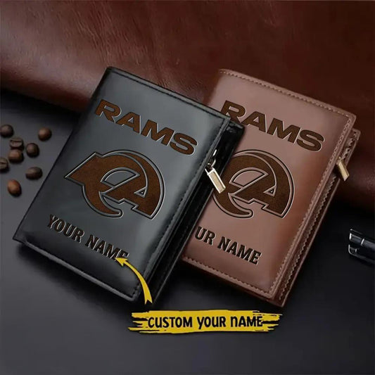 Los Angeles Rams Men’s Slim Vertical Leather Wallet Trending 2025 AZBTSVLW000071