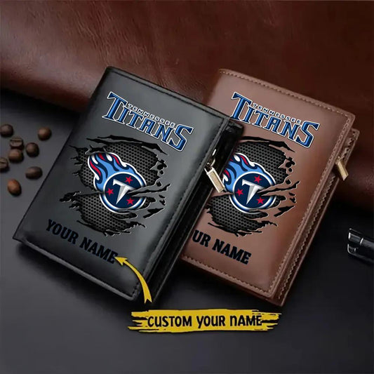 Tennessee Titans Men’s Slim Vertical Leather Wallet Trending 2025 AZBTSVLW000076