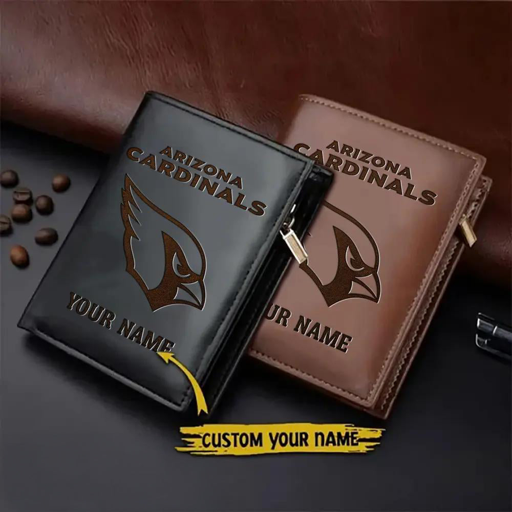 Arizona Cardinals Men’s Slim Vertical Leather Wallet Trending 2025 AZBTSVLW000087