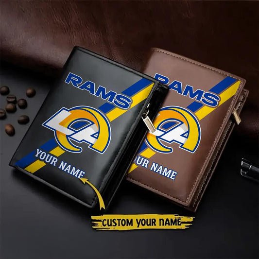 Los Angeles Rams Men’s Slim Vertical Leather Wallet Trending 2025 AZBTSVLW000090