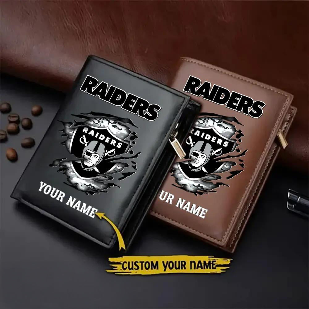 Las Vegas Raiders Men’s Slim Vertical Leather Wallet Trending 2025 AZBTSVLW000101