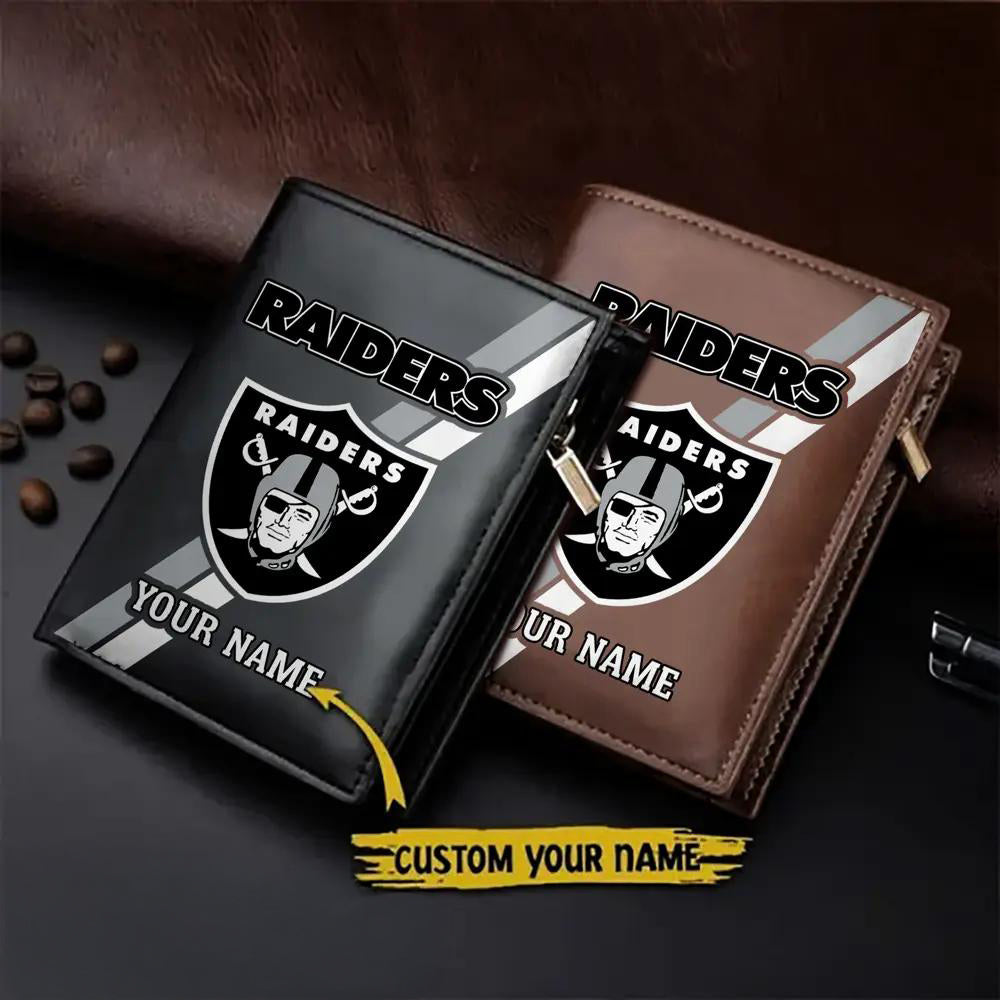 Las Vegas Raiders Men’s Slim Vertical Leather Wallet Trending 2025 AZBTSVLW000106