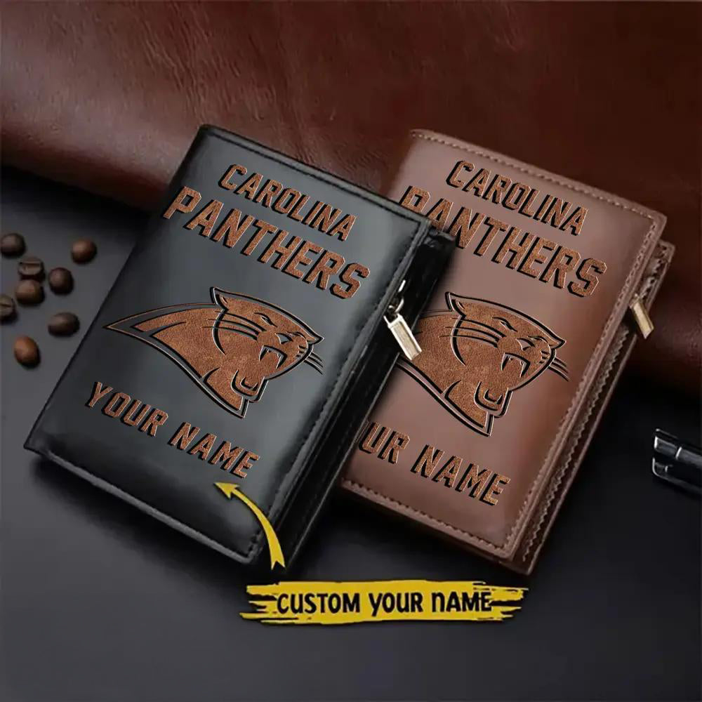 Carolina Panthers Men’s Slim Vertical Leather Wallet Trending 2025 AZBTSVLW000110