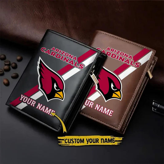 Arizona Cardinals Men’s Slim Vertical Leather Wallet Trending 2025 AZBTSVLW000111
