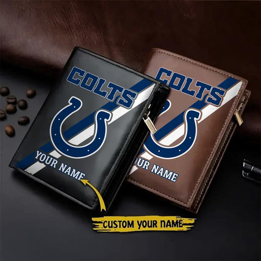 Indianapolis Colts Men’s Slim Vertical Leather Wallet Trending 2025 AZBTSVLW000117