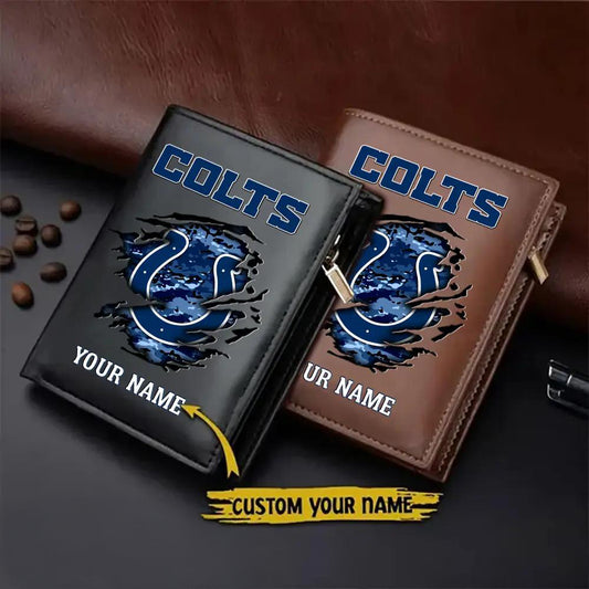 Indianapolis Colts Men’s Slim Vertical Leather Wallet Trending 2025 AZBTSVLW000120