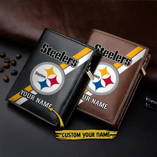 Pittsburgh Steelers Men’s Slim Vertical Leather Wallet Trending 2025 AZBTSVLW000135