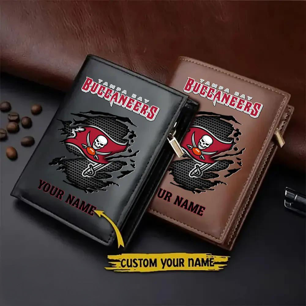 Tampa Bay Buccaneers Men’s Slim Vertical Leather Wallet Trending 2025 AZBTSVLW000145