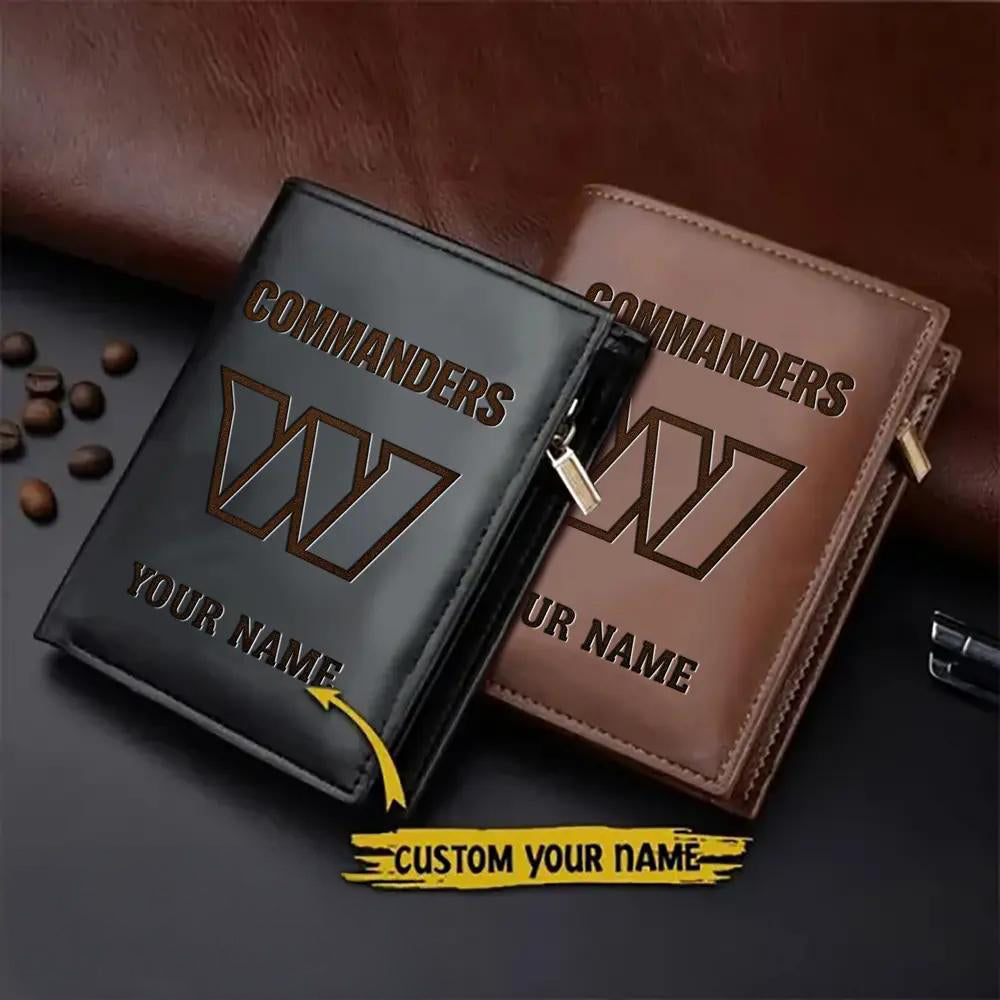 Washington Commanders Men’s Slim Vertical Leather Wallet Trending 2025 AZBTSVLW000157