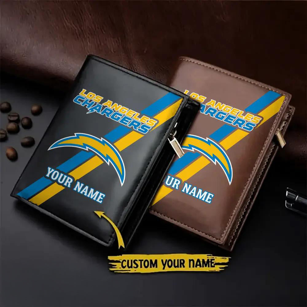 Los Angeles Chargers Men’s Slim Vertical Leather Wallet Trending 2025 AZBTSVLW000159