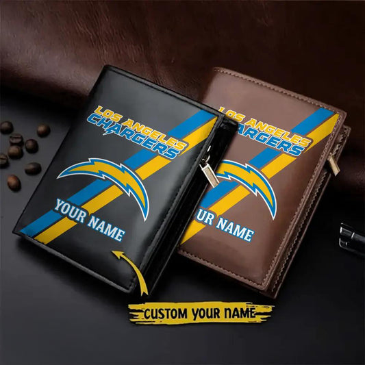 Los Angeles Chargers Men’s Slim Vertical Leather Wallet Trending 2025 AZBTSVLW000159