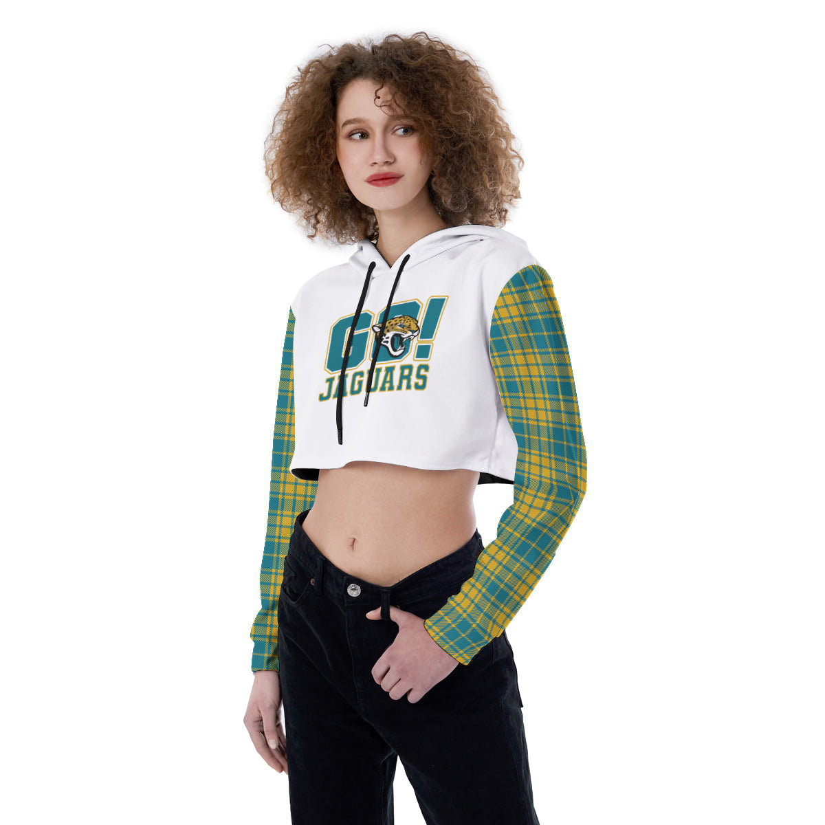 Jacksonville Jaguars Combo Croptop Hoodie And Leggings AZCLG101+AZC2CHD101