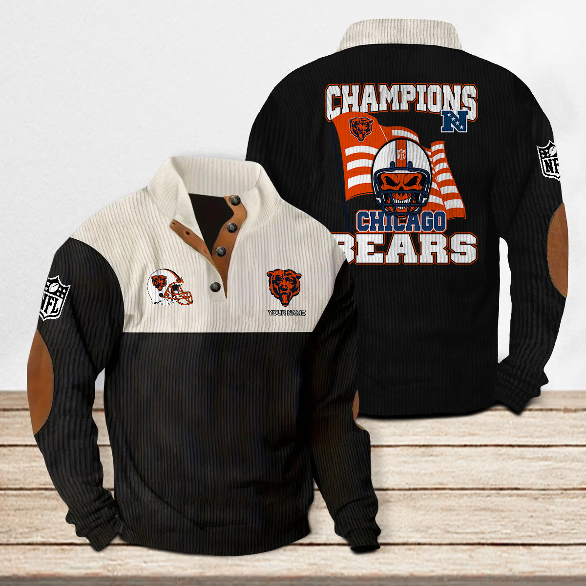 Chicago Bears Colorful Stand Collar Sweatshirt Limited Edition AZCACSSW000068