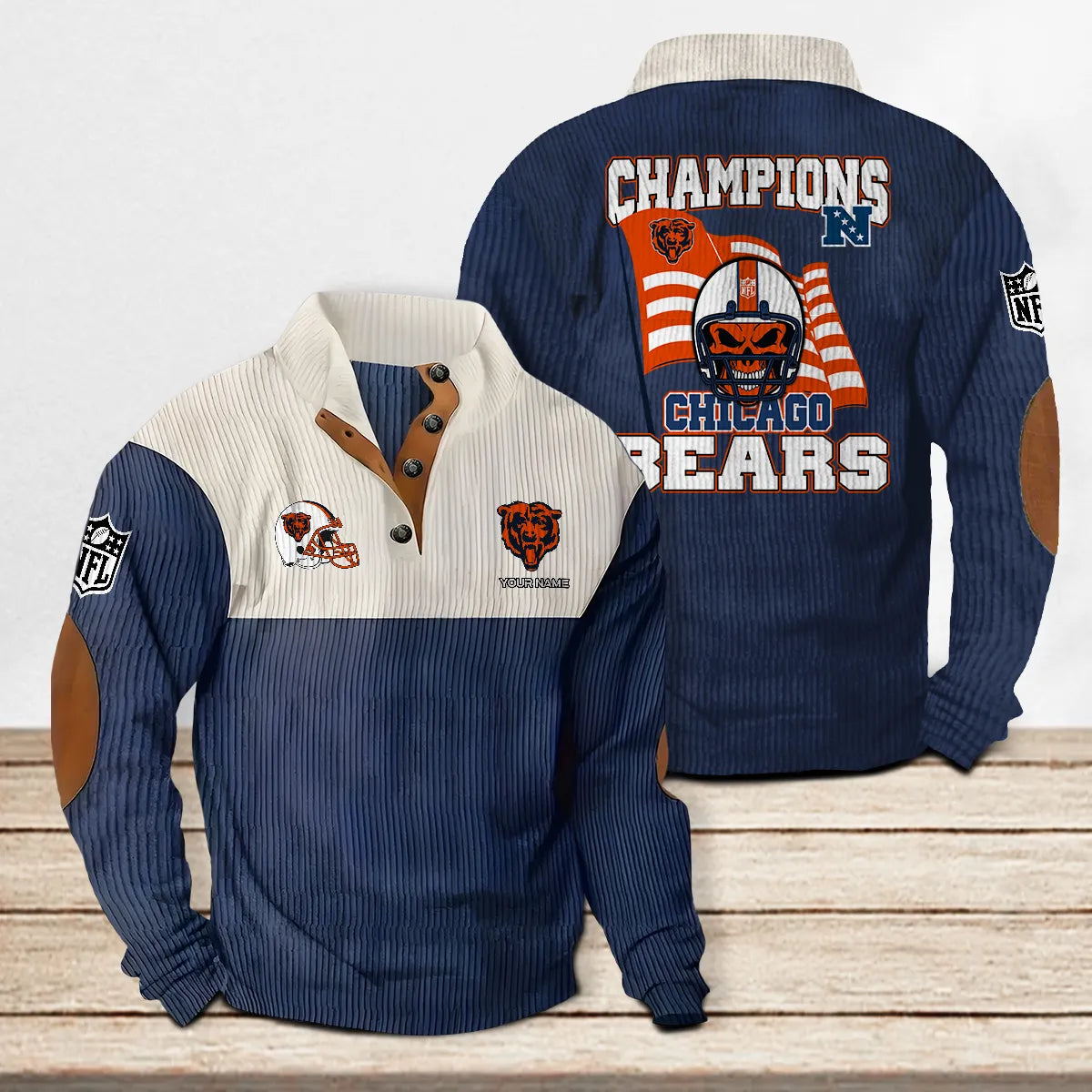 Chicago Bears Colorful Stand Collar Sweatshirt Limited Edition AZCACSSW000068