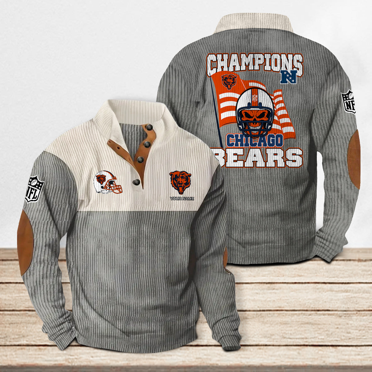 Chicago Bears Colorful Stand Collar Sweatshirt Limited Edition AZCACSSW000068