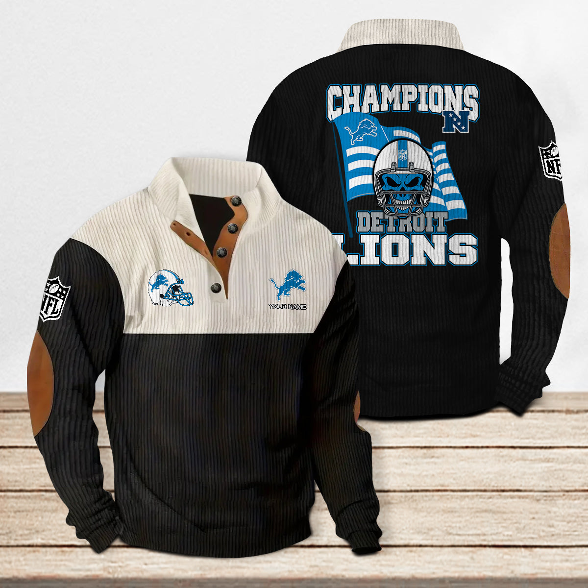 Detroit Lions Colorful Stand Collar Sweatshirt Limited Edition AZCACSSW000070