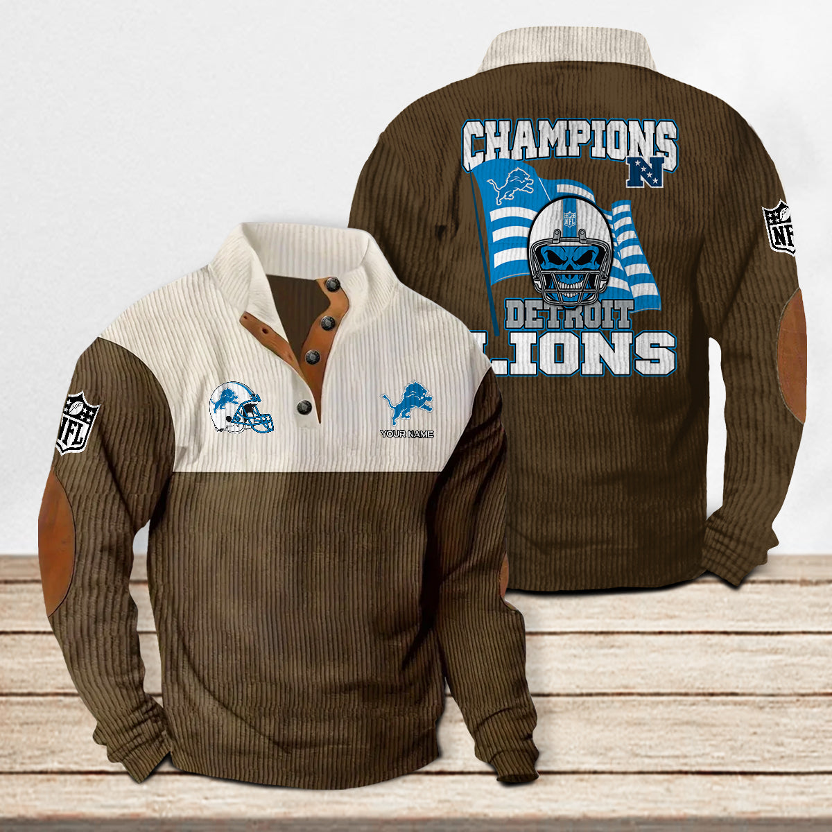 Detroit Lions Colorful Stand Collar Sweatshirt Limited Edition AZCACSSW000070
