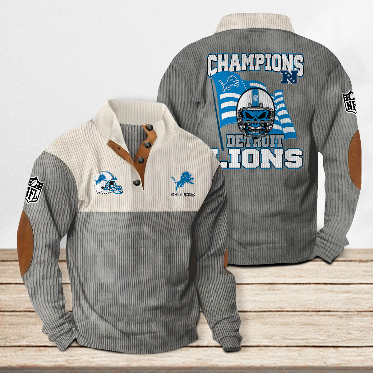 Detroit Lions Colorful Stand Collar Sweatshirt Limited Edition AZCACSSW000070