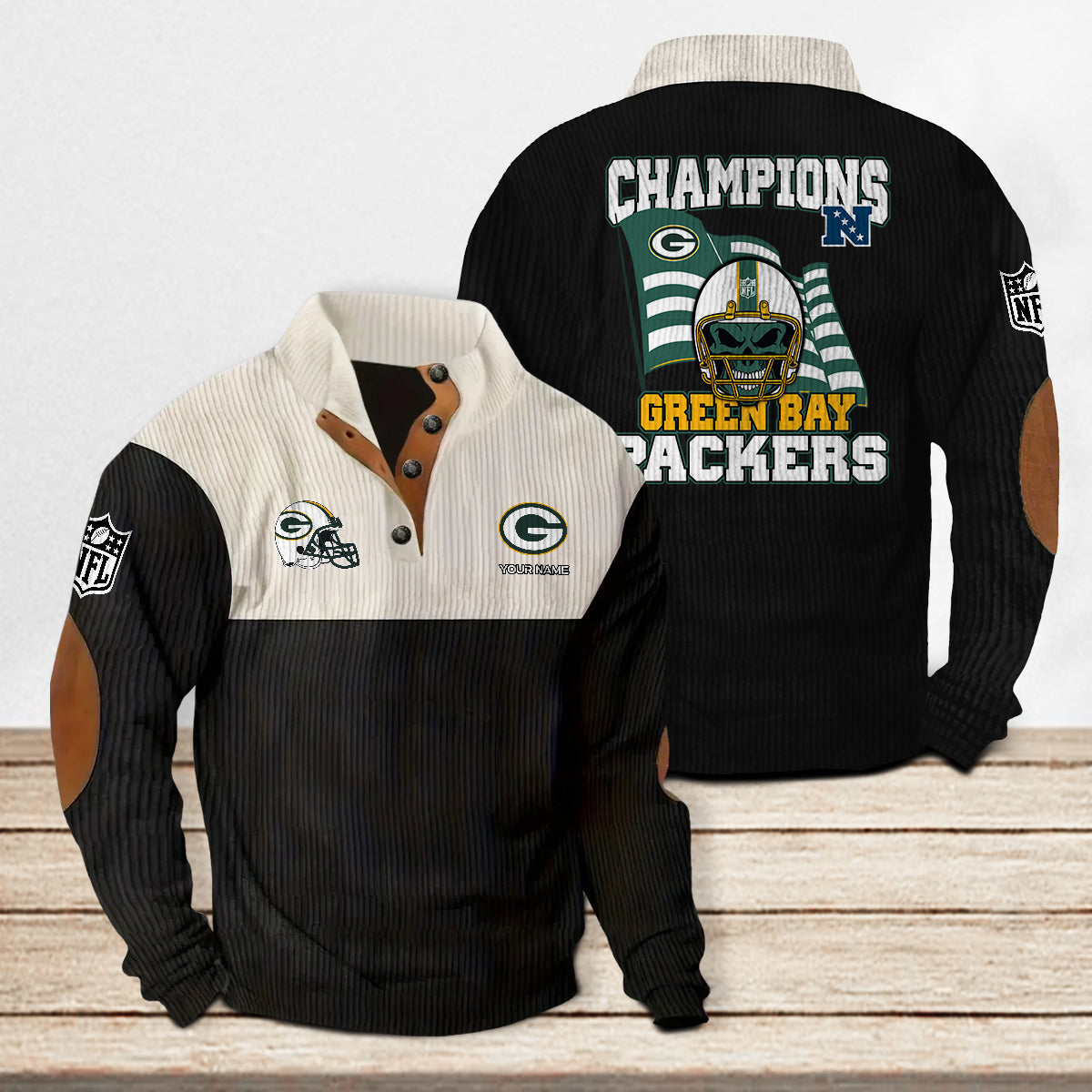 Green Bay Packers Colorful Stand Collar Sweatshirt Limited Edition AZCACSSW000071