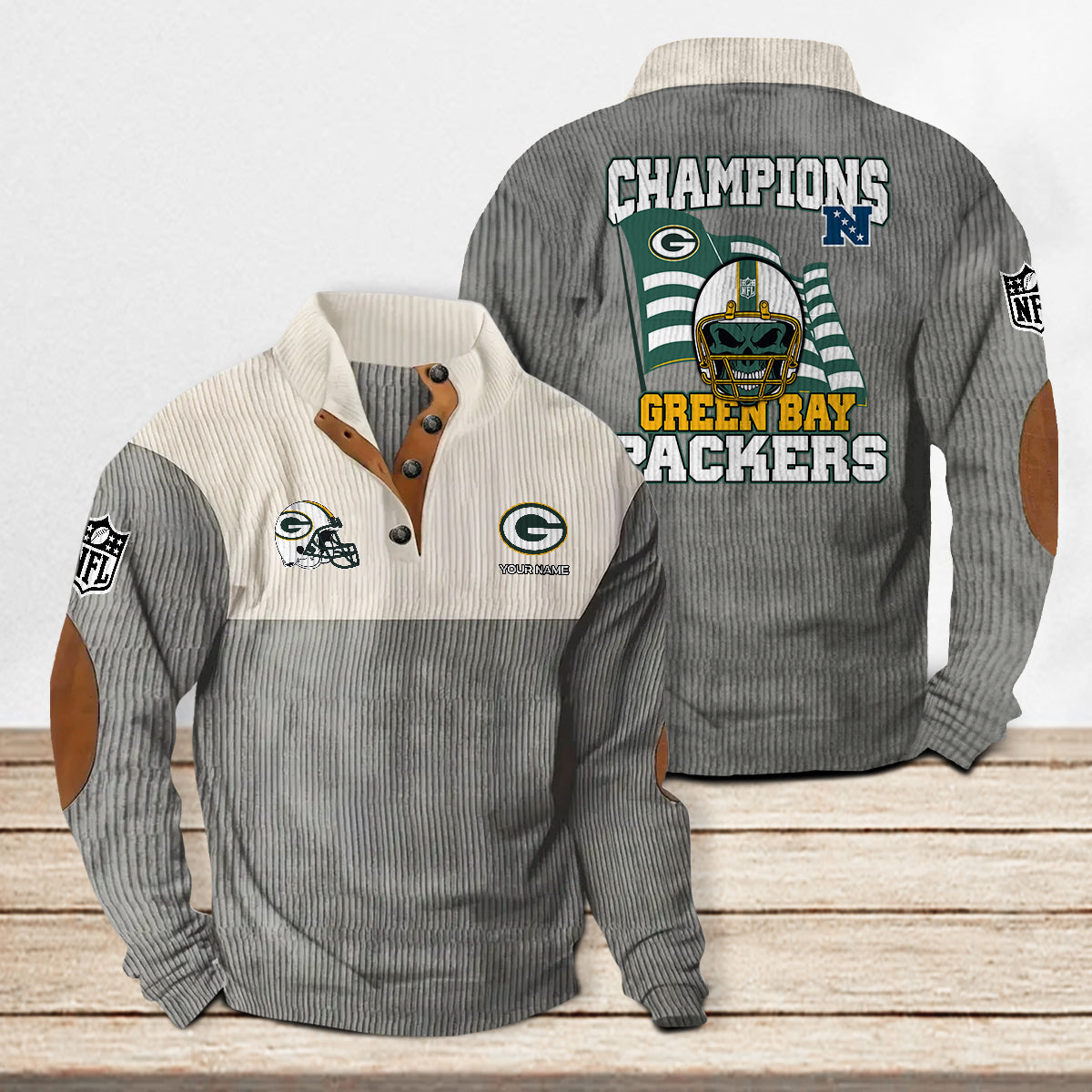 Green Bay Packers Colorful Stand Collar Sweatshirt Limited Edition AZCACSSW000071