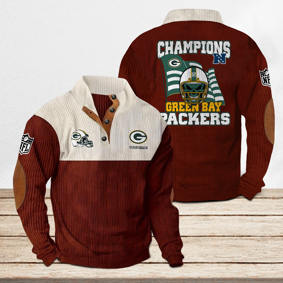 Green Bay Packers Colorful Stand Collar Sweatshirt Limited Edition AZCACSSW000071