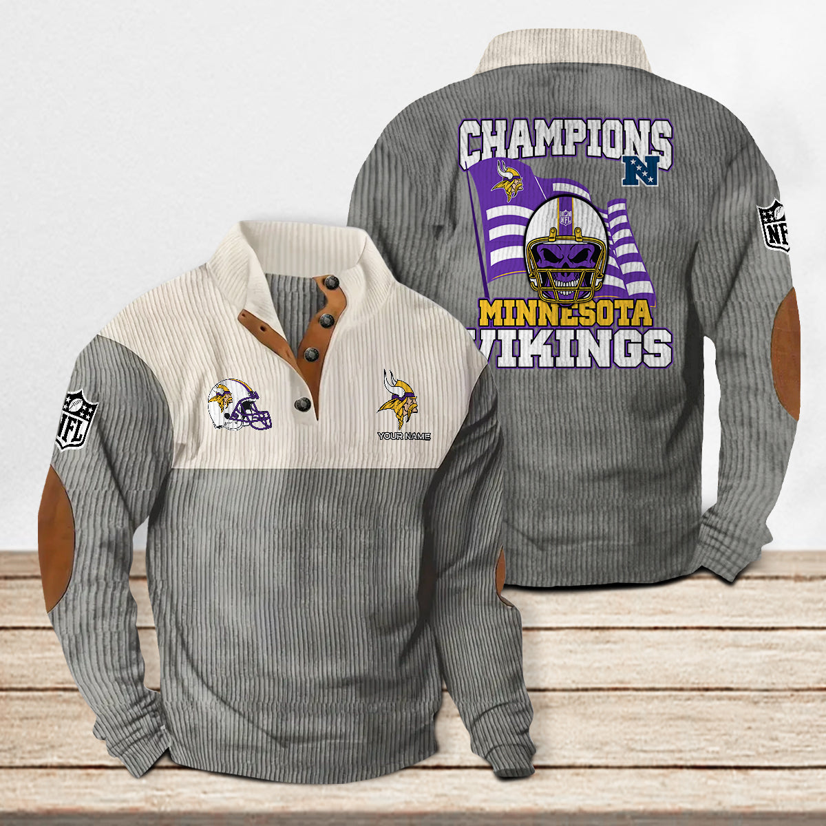Minnesota Vikings Colorful Stand Collar Sweatshirt Limited Edition AZCACSSW000073