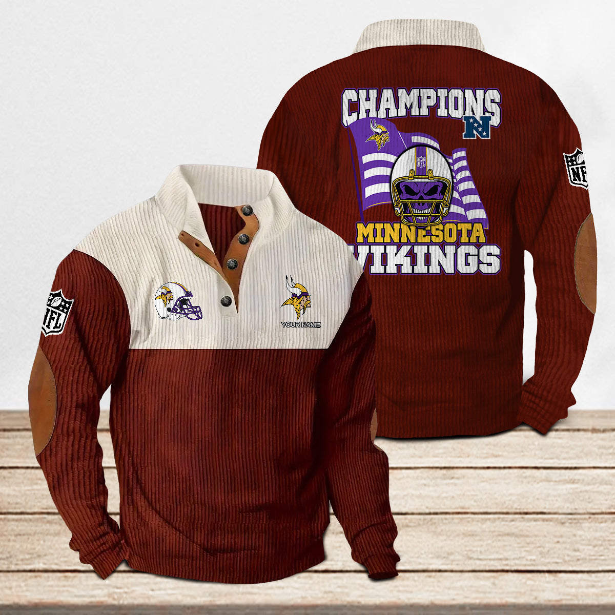 Minnesota Vikings Colorful Stand Collar Sweatshirt Limited Edition AZCACSSW000073