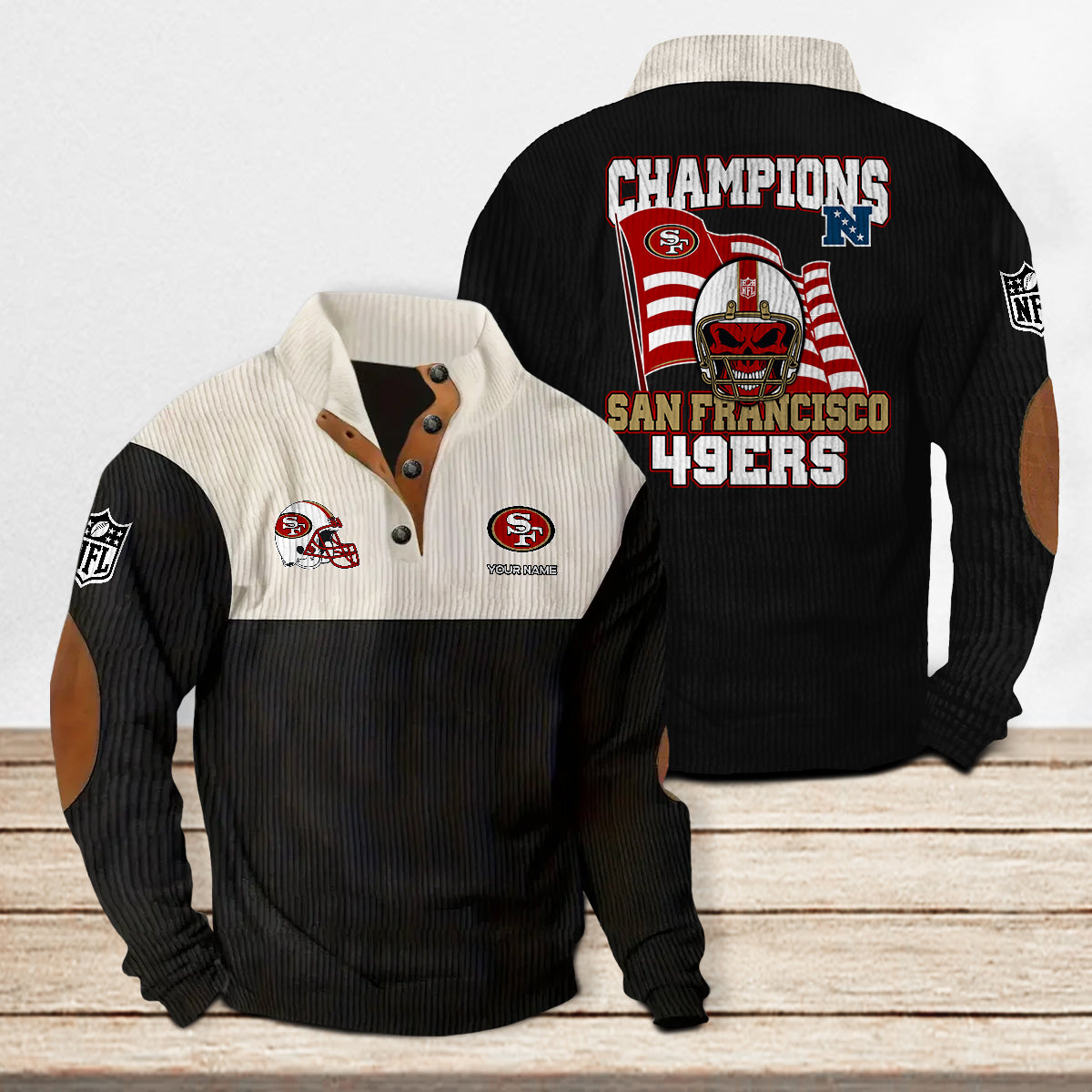 San Francisco 49ers Colorful Stand Collar Sweatshirt Limited Edition AZCACSSW000077