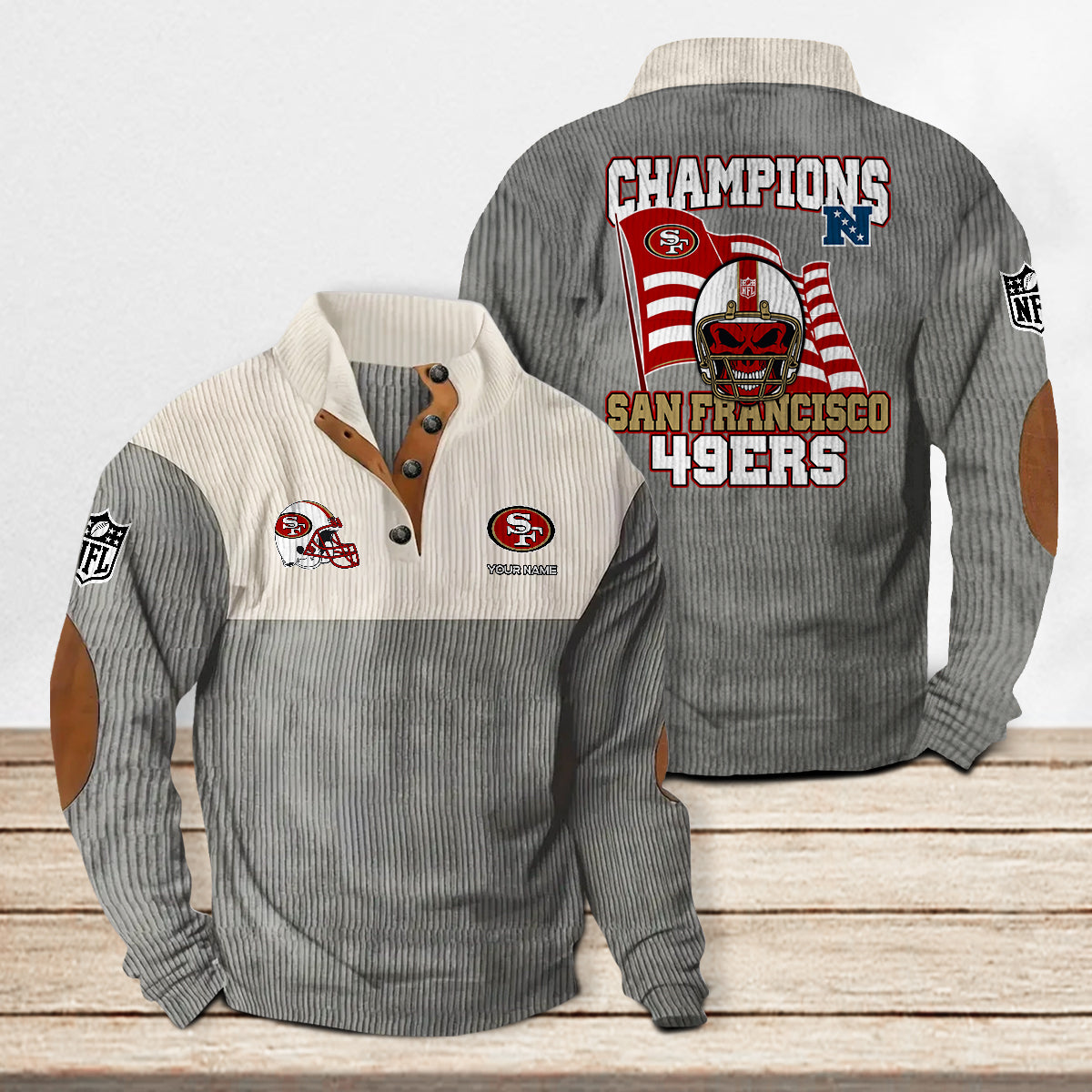 San Francisco 49ers Colorful Stand Collar Sweatshirt Limited Edition AZCACSSW000077