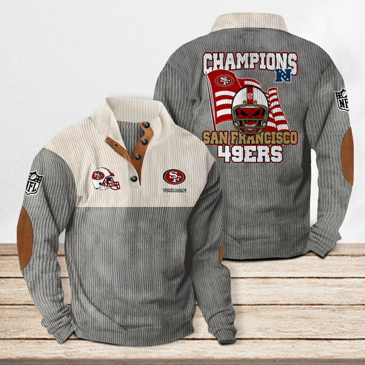San Francisco 49ers Colorful Stand Collar Sweatshirt Limited Edition AZCACSSW000077