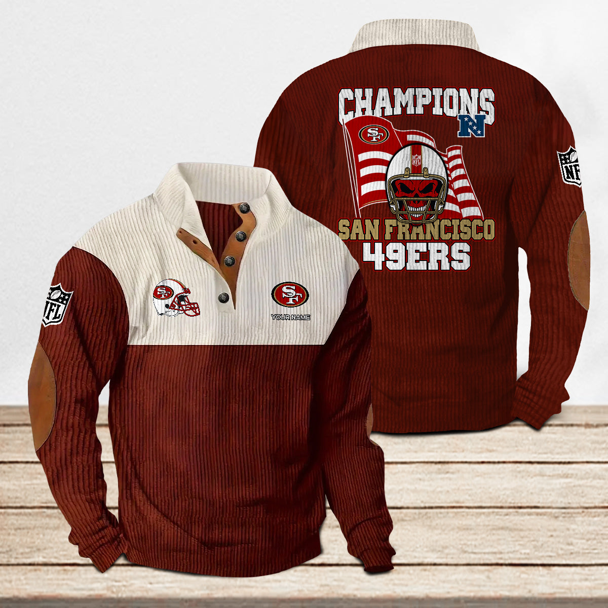 San Francisco 49ers Colorful Stand Collar Sweatshirt Limited Edition AZCACSSW000077