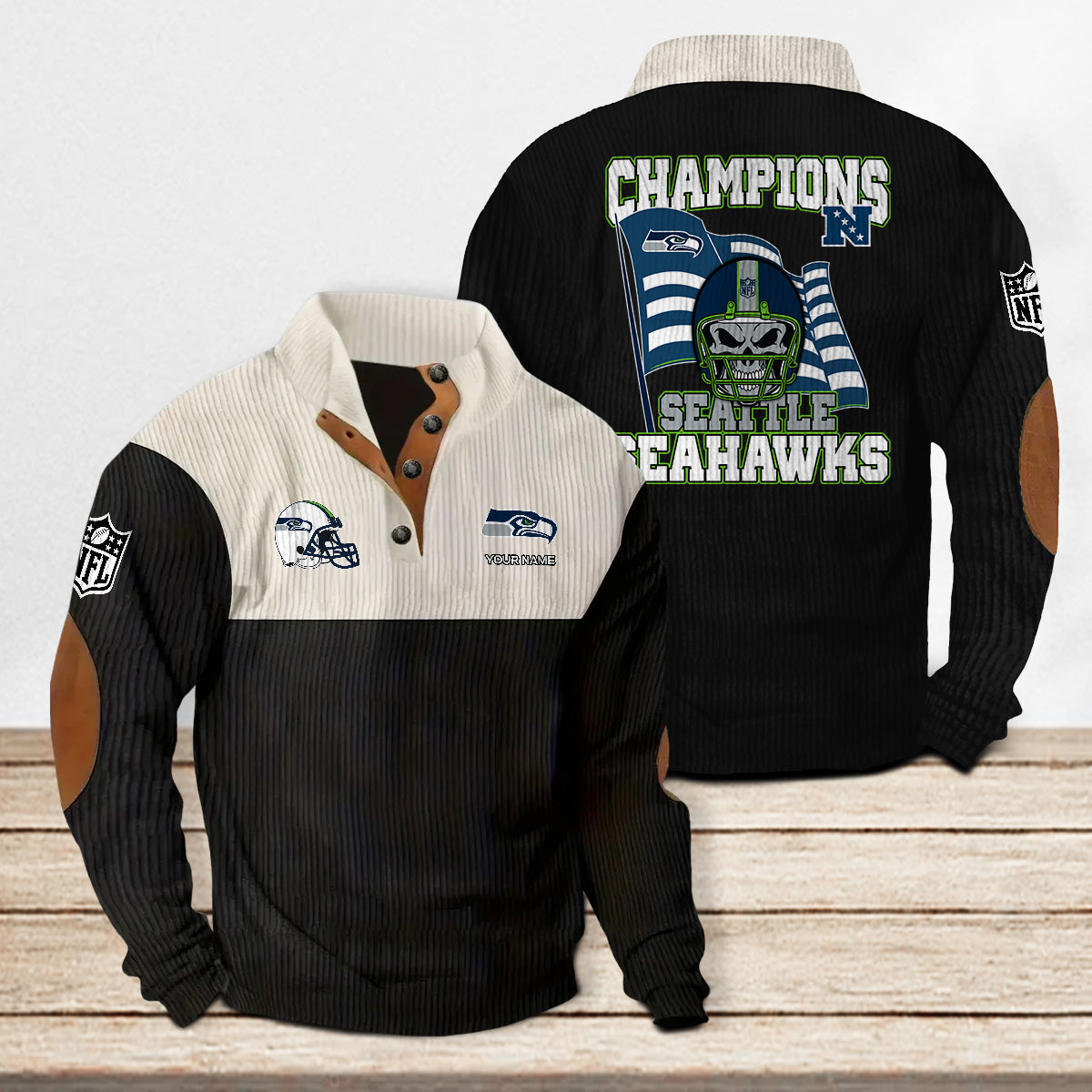 Seattle Seahawks Colorful Stand Collar Sweatshirt Limited Edition AZCACSSW000078