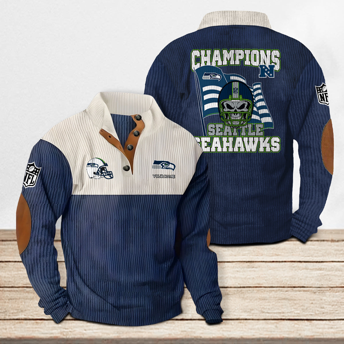 Seattle Seahawks Colorful Stand Collar Sweatshirt Limited Edition AZCACSSW000078
