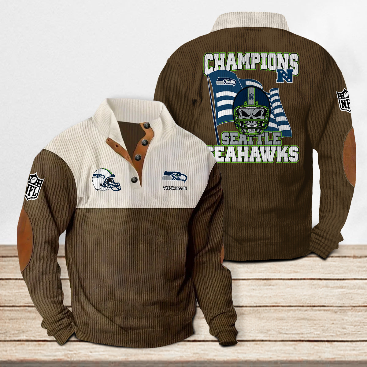 Seattle Seahawks Colorful Stand Collar Sweatshirt Limited Edition AZCACSSW000078