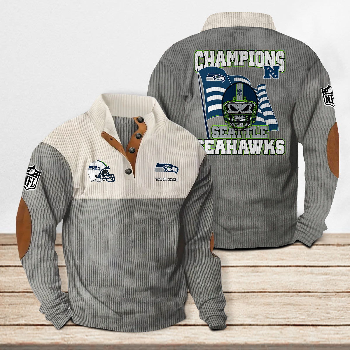 Seattle Seahawks Colorful Stand Collar Sweatshirt Limited Edition AZCACSSW000078