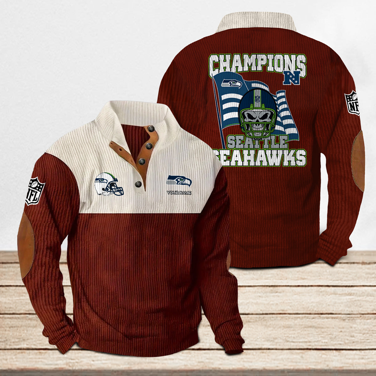 Seattle Seahawks Colorful Stand Collar Sweatshirt Limited Edition AZCACSSW000078